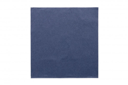 SERVIETTE BLEUE MARINE 39*39CM 100P