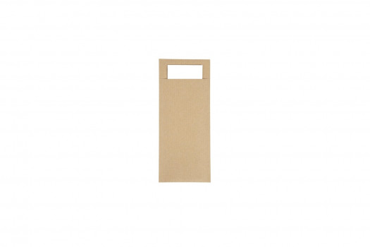 POCHETTE BRUNE SERVIETTE BLANCHE 100P