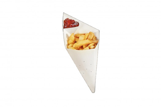 CORNET A FRITE BLANC T3 250P