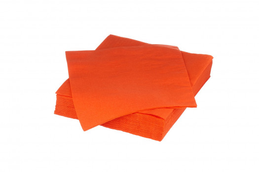 SERVIETTE ORANGE 33*33CM 100P