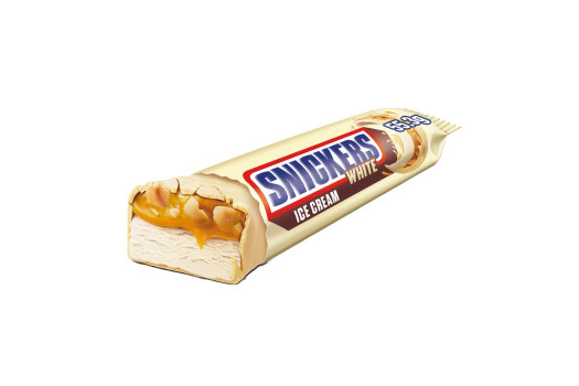 GLACE SNICKERS WHITE BARRE 24P