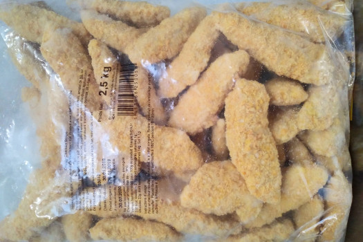 CRUSTY CHICKEN STRIPS 2.5KG ( +/-70 pcs)