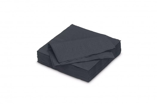 SERVIETTE NOIRE 33*33CM 100P