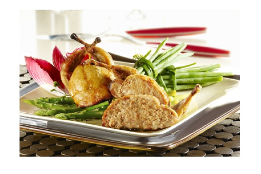 CAILLE SEMI-DESOSSEE AU FOIE GRAS /KG
