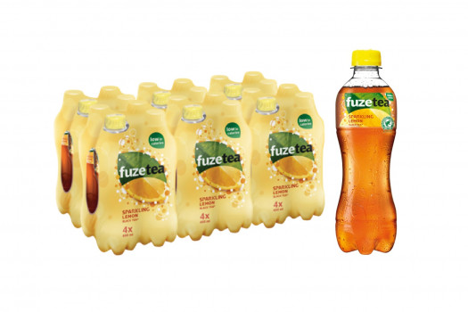 FUZE TEA SPARKLING BLACK LEMON 24*40CL PET