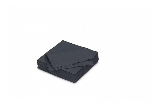 SERVIETTE NOIRE FIESTA 33*33CM 50P