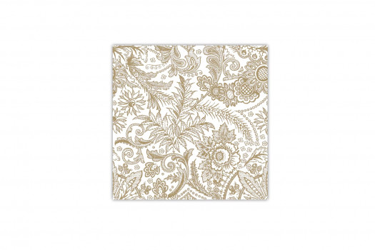 SERVIETTE FAY WHITE GOLD 33*33CM 20P