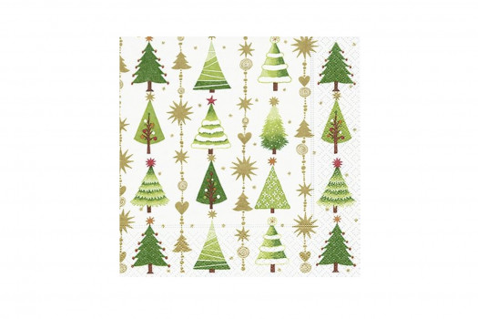 SERVIETTE CHRISTMAS ARBOR 33*33CM 20P