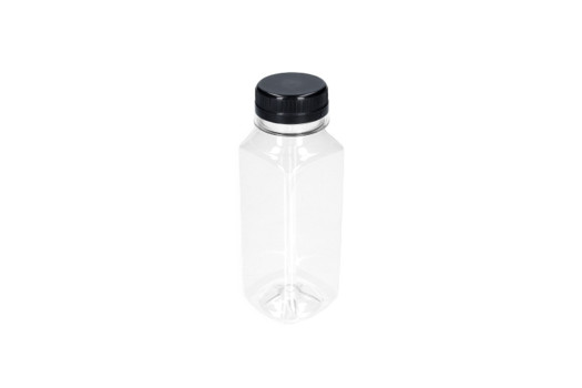 BOUTEILLE CARREE AVEC BOUCHON 230*250ML