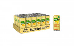 FUZE TEA SPARKLING BLACK LEMON 24*33CL SLEEK