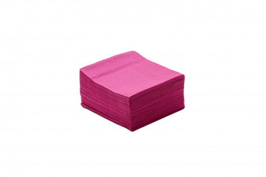 SERVIETTE FUCHSIA 33*33CM 100P