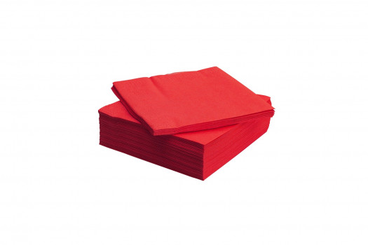 SERVIETTE ROUGE 20*20CM 100P