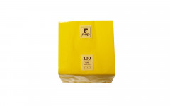 SERVIETTE JAUNE 20*20CM 100P